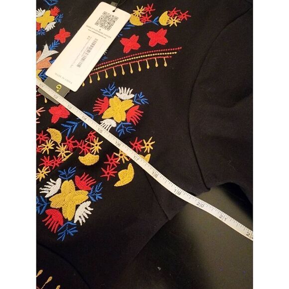 Lai Meng  Five Cats embroidered black dress NWT size large - Picture 6 of 10